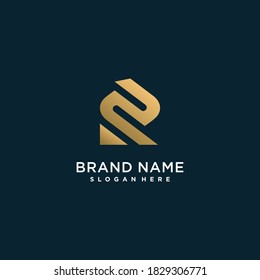 Letter logo with initial R, golden, technology, company, business, concept, Premium Vector Part 8