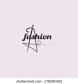 the letter logo, the logo inspiration from threads and needles. suitable for tailor shops, clothes, sewing tools, sewing machines.