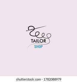 the letter logo, the logo inspiration from threads and needles. suitable for tailor shops, clothes, sewing tools, sewing machines.