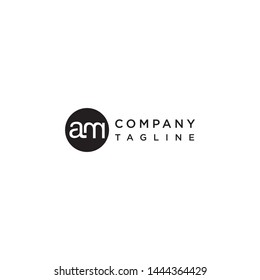 am letter logo inspiration, am logo vector