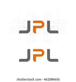 Letter logo J, P, L. Moder style. Vector illustration.