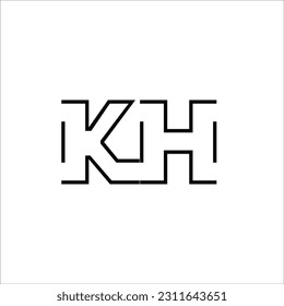 letter logo, K H logo, alphabet