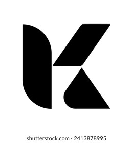 letter logo k monogram minimalism vector
