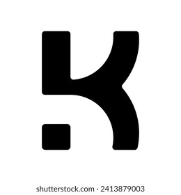 logotipo de letra k vector de minimalismo en monograma