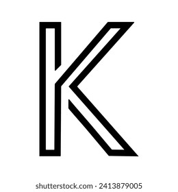 logotipo de letra k vector de minimalismo en monograma