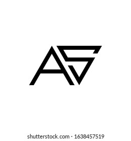 AS letter logo konsep icon template