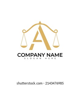 A letter logo and Law logo vector illustration design