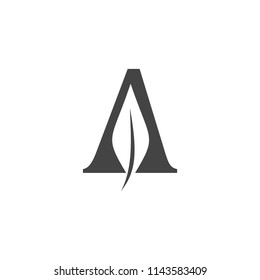 Letter A Logo. Leaf logo. Tree Logo. A Letter Illustration vector.