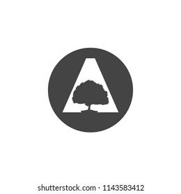 Letter A Logo. Leaf logo. Tree Logo. A Letter Illustration vector.