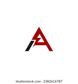 A Letter Logo With Lightning Thunder Bolt Vector Design.