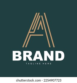 A Letter Logo, Logotype Design Simple Concept, Vector Alphabet Icon Template