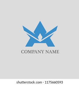 A letter Logo look wings vector illustration.Modern 