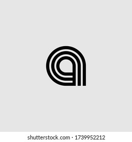 letter a logo lowercase isolated black color for business identity branding company personal branding