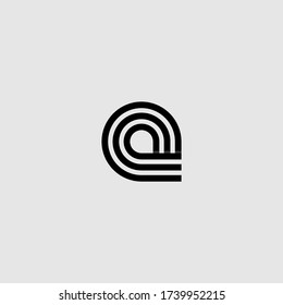 letra un logotipo minúscula color negro aislado para marca de identidad empresarial marca personal