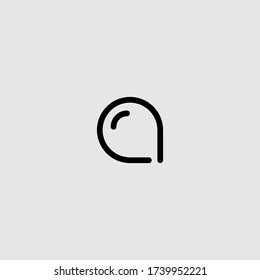 letter a logo lowercase isolated black color for business identity branding company personal branding