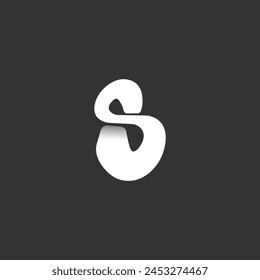 Letter Logo Luxury. Art Deco style logotype design for luxury company branding. Premium identity design. Letter S