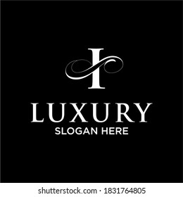 Letter I logo luxury design premium