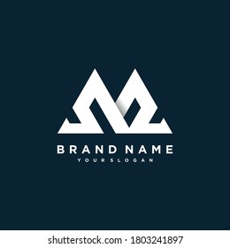 Letter logo M with bold and modern concept for company brand, template, Premium Vector