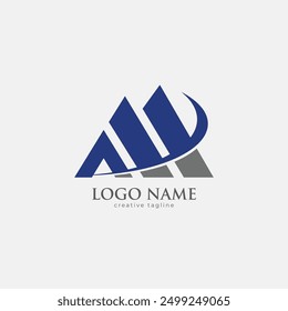 letter logo, m letter, type, text, m mountain fully editable vector logo template
