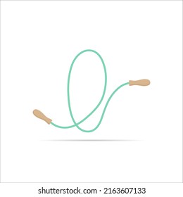 I letter logo made of jumping rope. Vector isolated font app logo, sports and healty design and more
