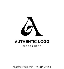 Letter A logo mark, beautiful letter vector logo, stylish serif font