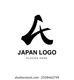 Letter A logo mark, Japanese logo style, hiragana logo style