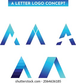 A Letter Logo, Letter Logo. A Mark, A Type, Typography Logo, Gradient Logo, Minimal