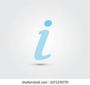 I letter logo to mean idea and information for business