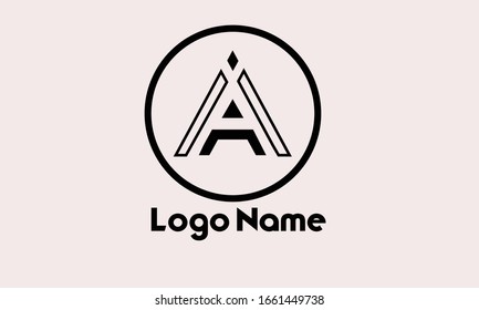 ein Logo mit minimalem Logo mit Kreis macht es zu einer großartigen Vorlage für Logo-Monogramm etc.