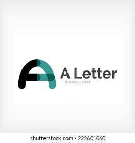 Logo de una carta, diseño de línea mínimo, icono de negocio
