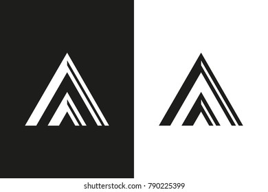 A Letter logo, Minimal and Monochrome Logo