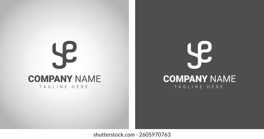 “YE” letter logo with minimalist and modern design. Suitable for corporate brand, technology, fashion, or other business purposes.