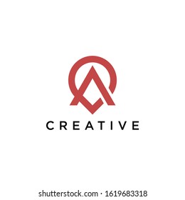 Letter A Logo. minimalist Unique modern geometric creative elegant. Vector icon