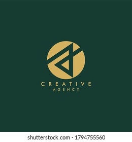 Letra A Logo. Diseño de logotipo minimalista. Logo creativo. Un elemento bonito y sencillo.