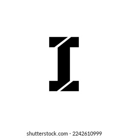 Diseño moderno del logotipo de la letra I