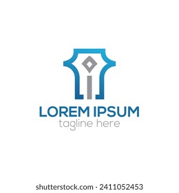 I letter logo, modern i letter logo design concept isolated vector template illustration