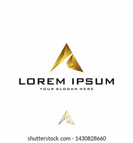 A LETTER LOGO MODERN GOLD - VECTOR