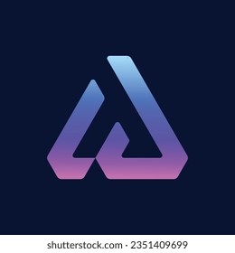 A Letter Logo with a Modern Gradient Design A letter tech logo
