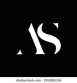 AS Letter Logo - AS modern Logo icon design. Vector graphic design template element
