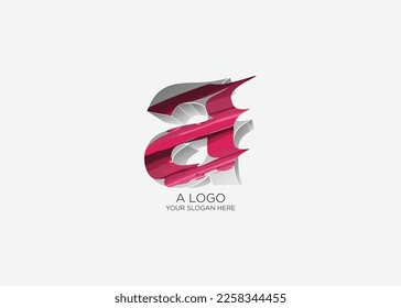 A letter logo with modern illustrations, suitable for your company's promotional media logo, Letter A logo icon design template elements 