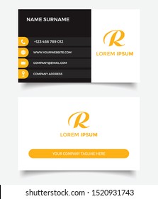Letter Logo Modern Simple Abstract. Corporate Business card design template.