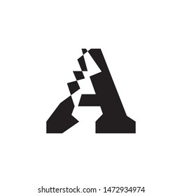 letter A logo modern vector