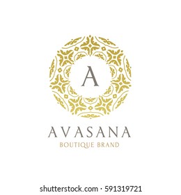 A Letter Logo Monogram Beauty Cosmetics symbol