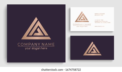 Letter А logo or monogram. blank for business card. For your business. Vector sign.