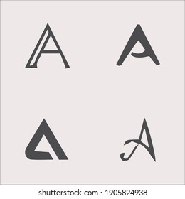 letter A logo and monogram for business vector design