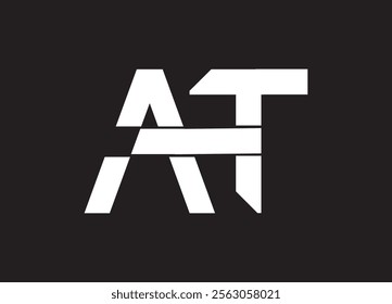 AT letter logo and monogram design
