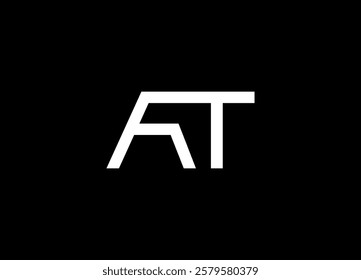 AT letter logo and monogram design
