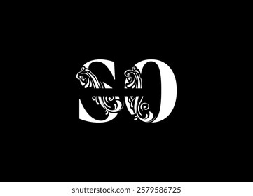 SO letter logo and monogram design