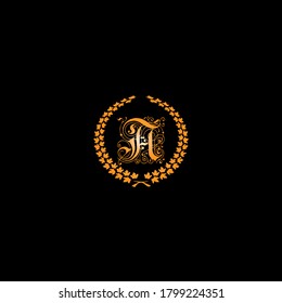 A letter logo monogram design on black background.A letter logo for fashion design