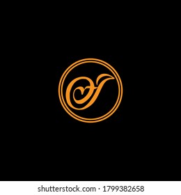 I letter logo monogram design on black background.I letter logo for fashion design